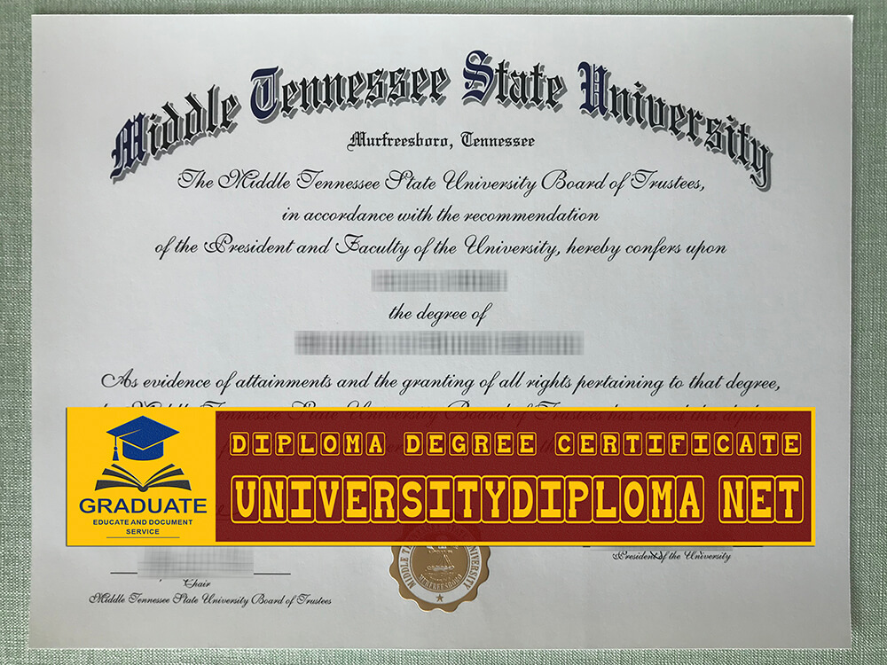 fake Middle Tennessee State University diploma, fake Middle Tennessee State University degree