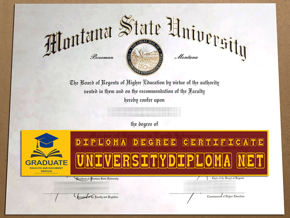 fake Montana State University diploma