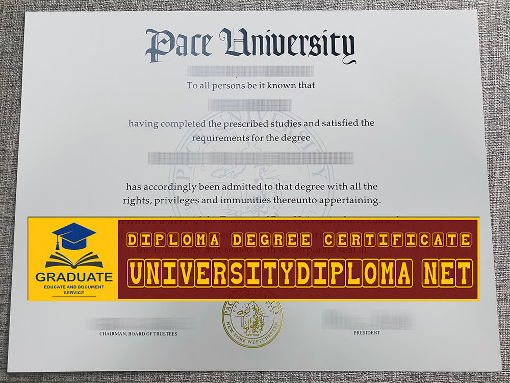 fake Pace University diploma certificate