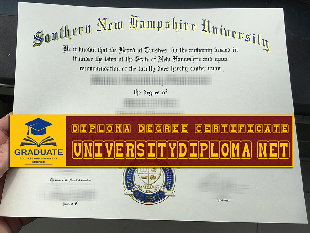 fake Southern New Hampshire University diploma, fake SNHU diploma.