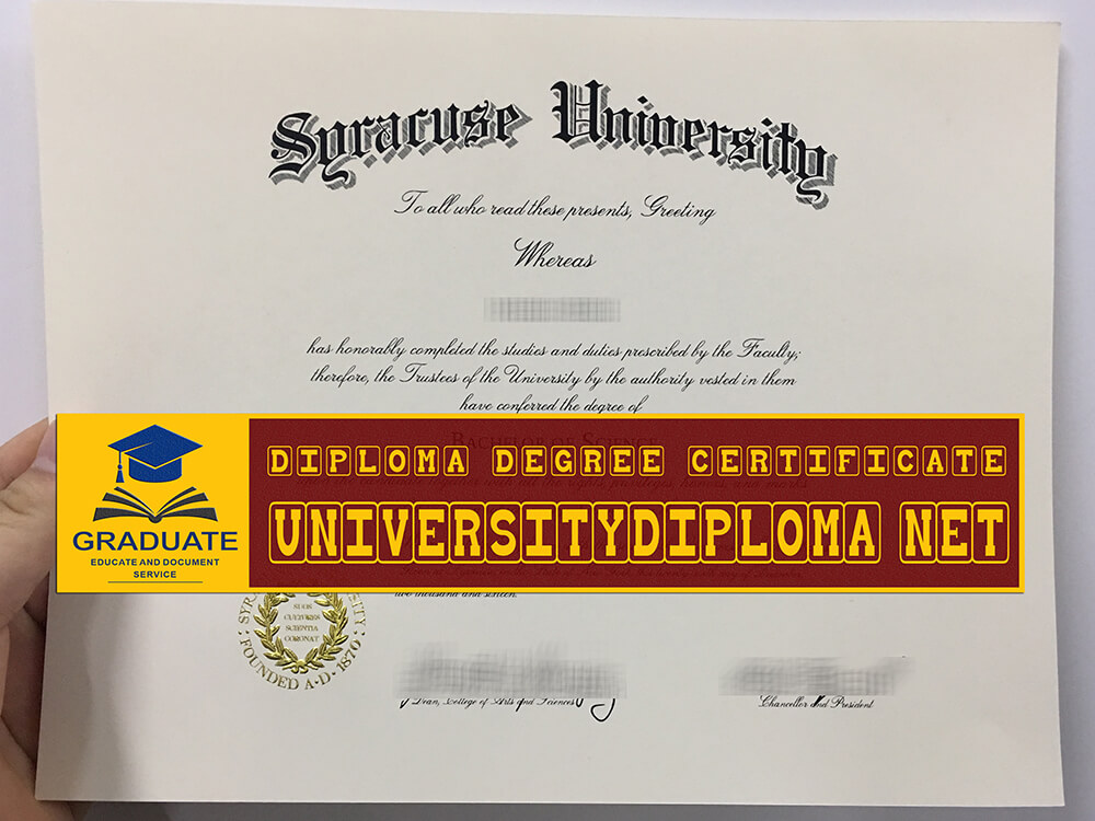 fake Syracuse University diploma