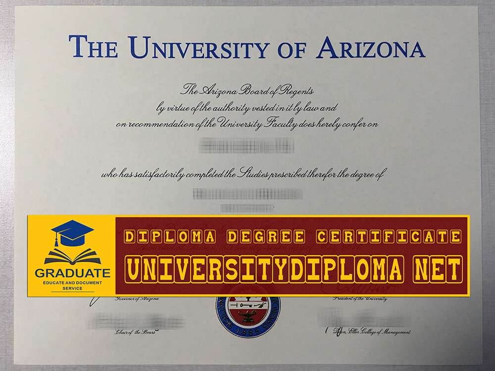 fake University of Arizona diploma