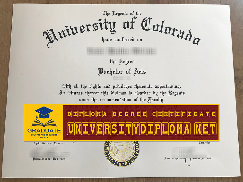 fake University of Colorado diploma