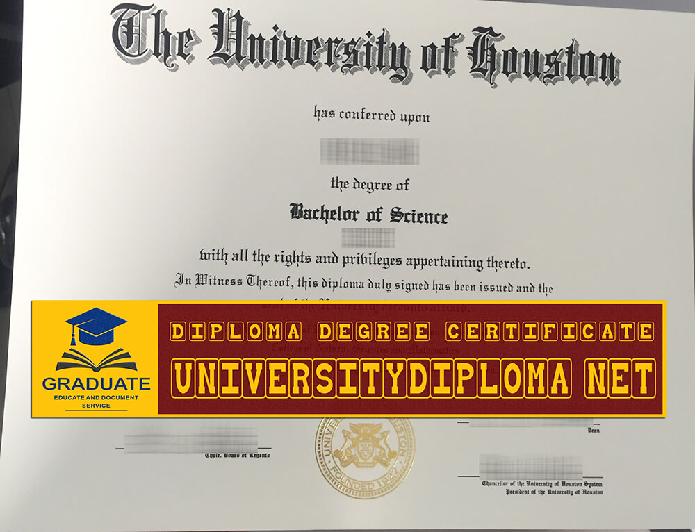 fake University of Houston diploma