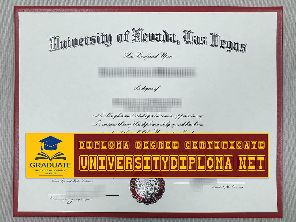 fake University of Nevada Las Vegas diploma certificate, fake fake UNLV degree certificate