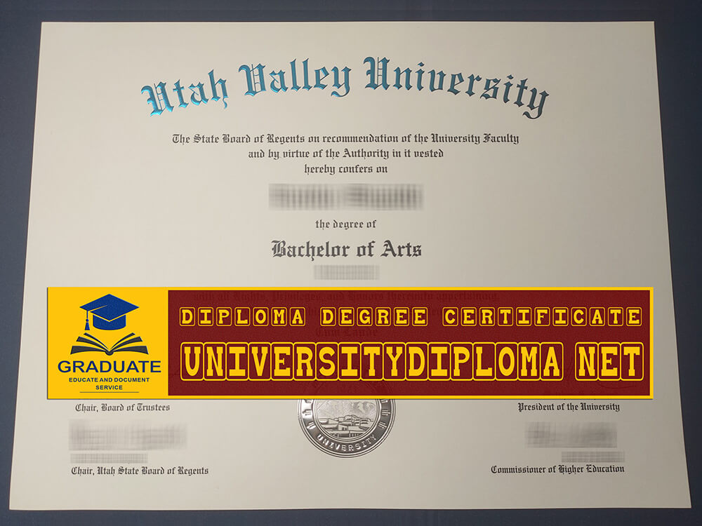 fake Utah Valley University diploma