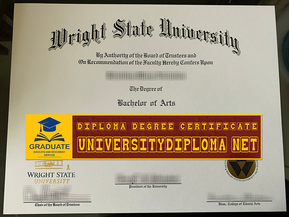 fake Wright State University diploma
