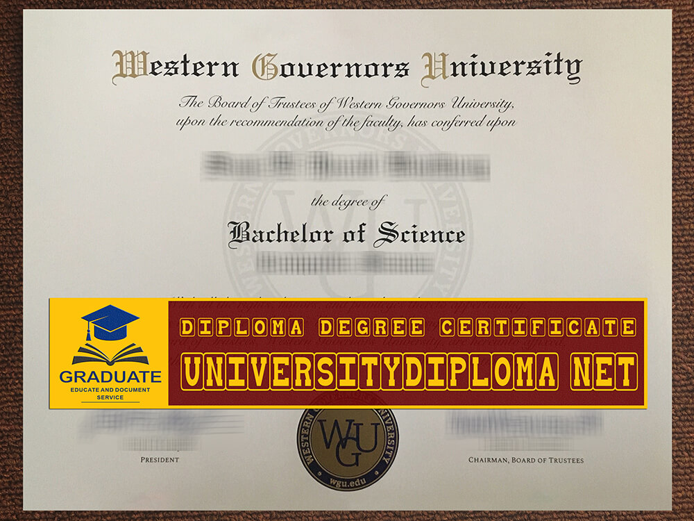 fake western governors university diploma