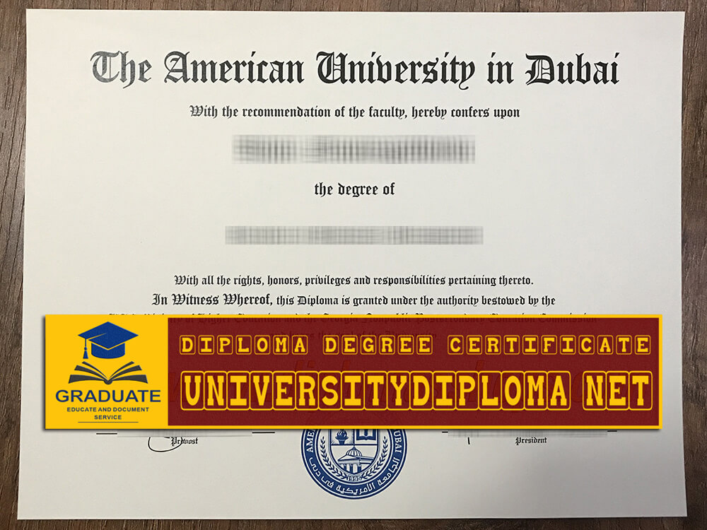 American University in Dubai fake diploma