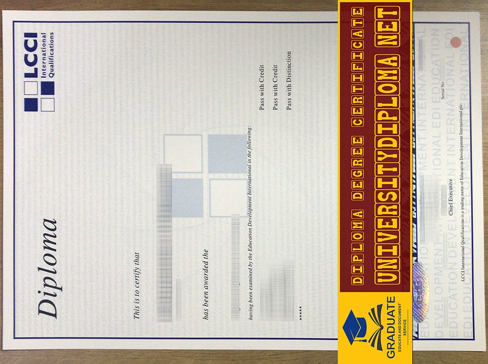 Fake LCCI certificate