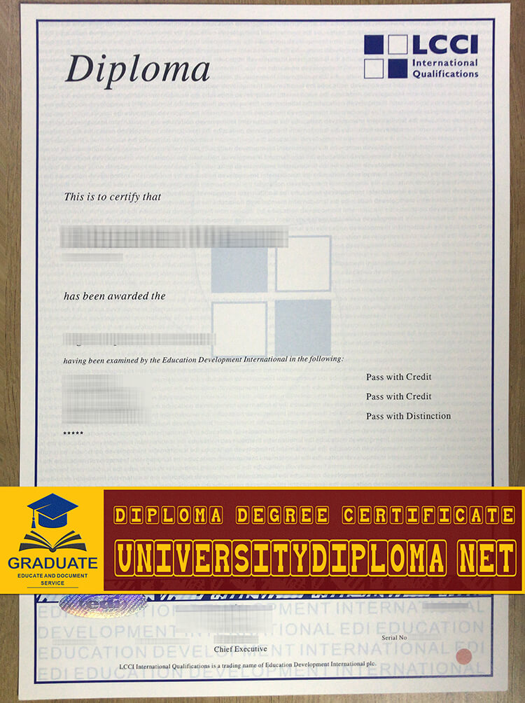 Fake LCCI diploma