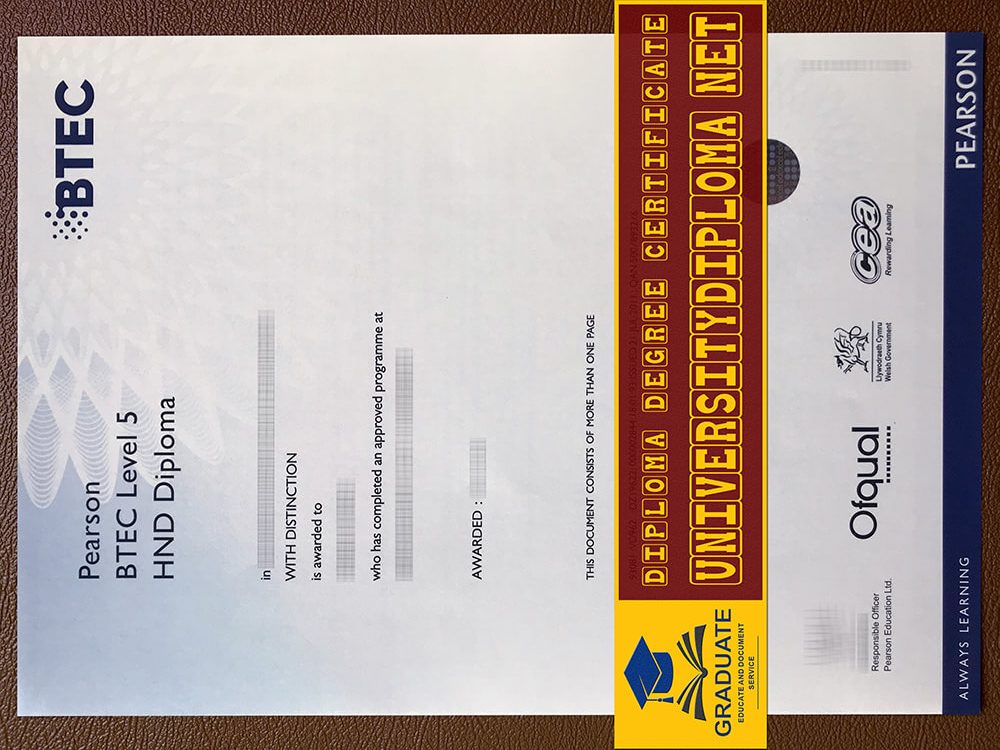 fake BTEC certificate