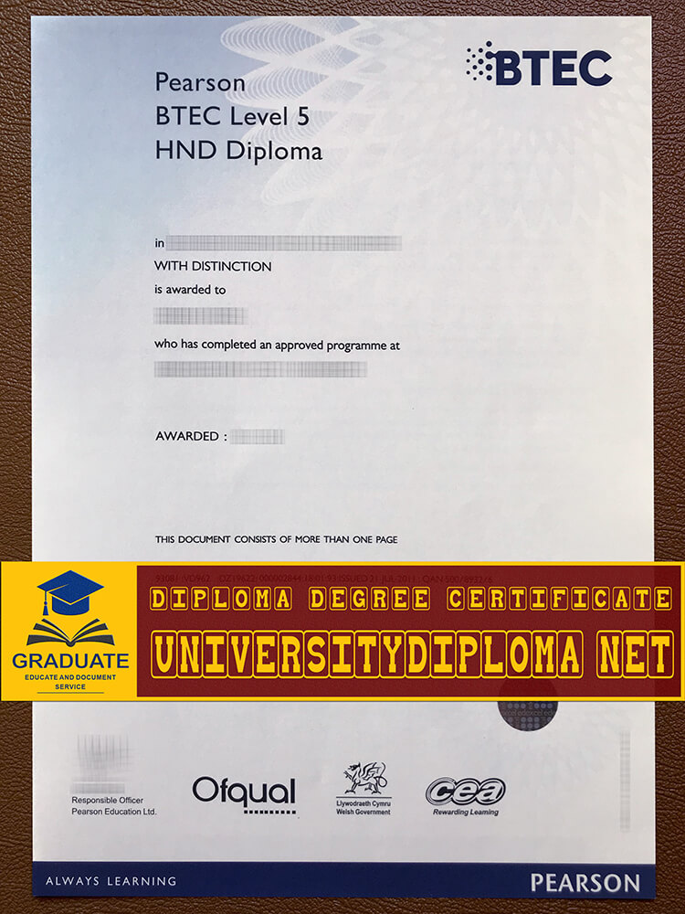 fake BTEC certificate