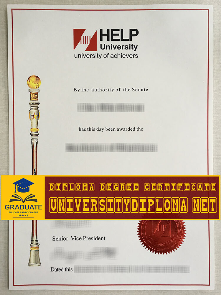 fake HELP University diploma
