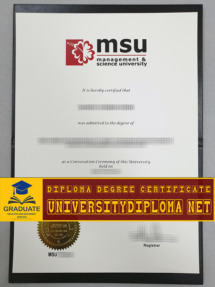 fake Management and Science University diploma