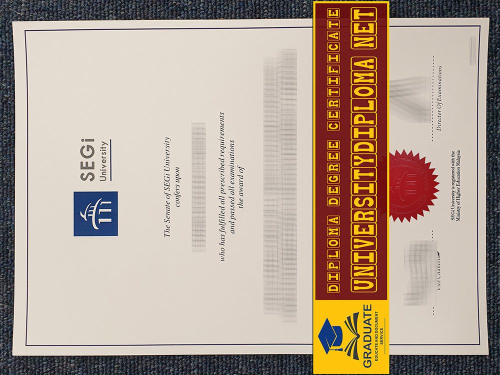 fake SEGi University diploma