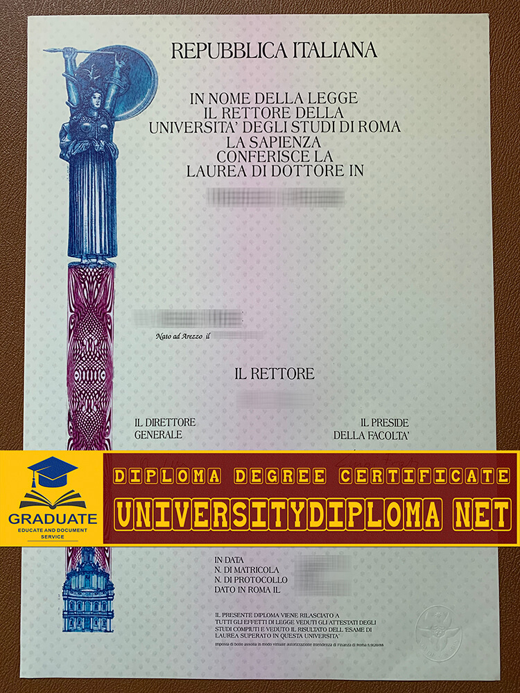fake Sapienza University of Rome diploma