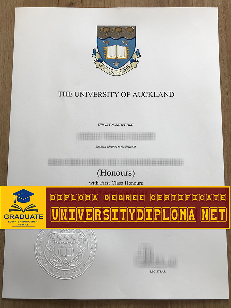 fake University of Auckland diploma