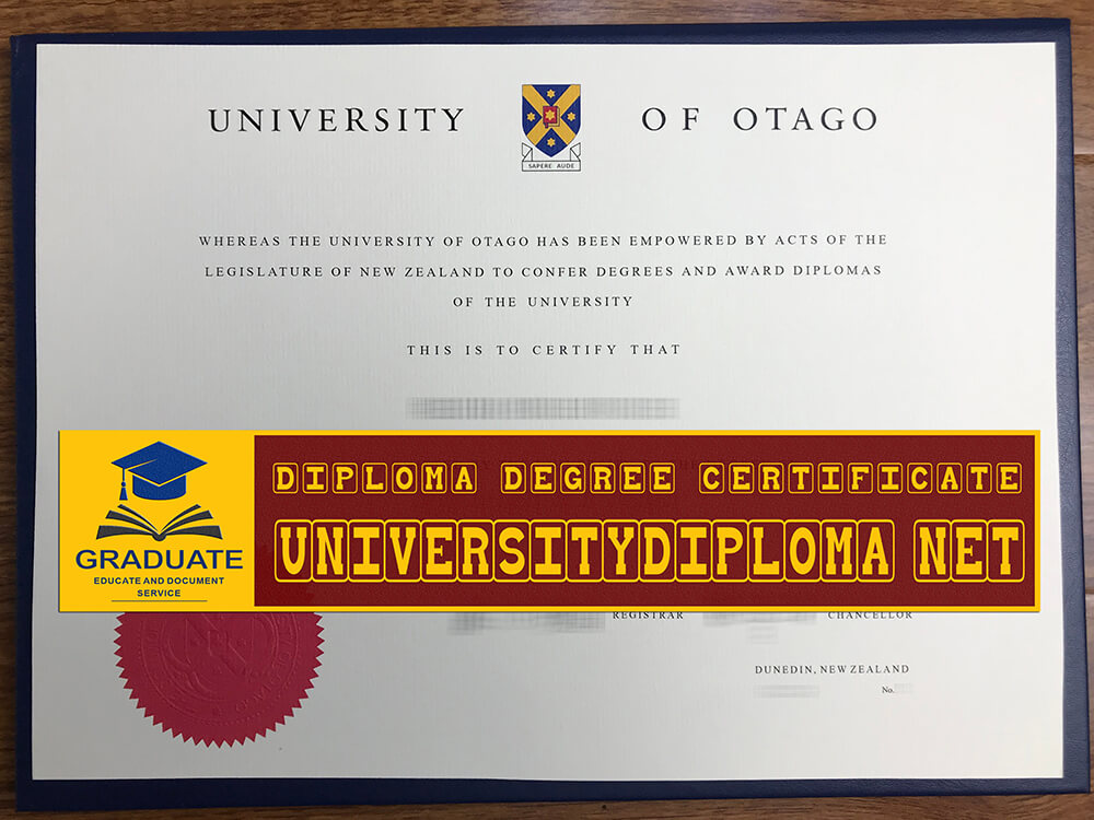 fake University of Otago diploma