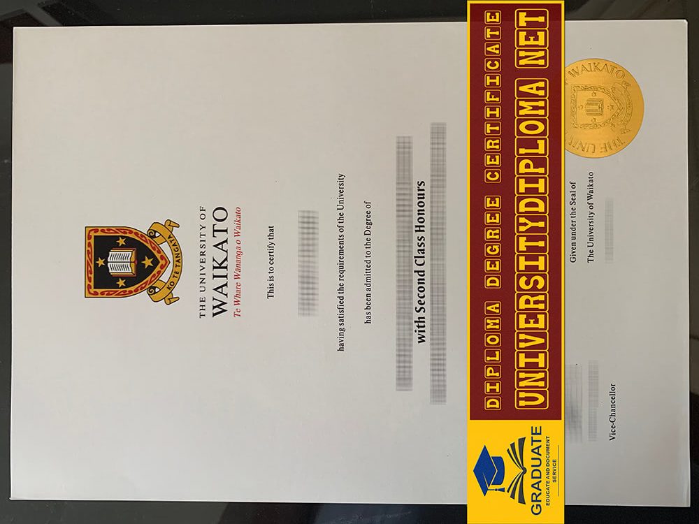 fake University of Waikato diploma